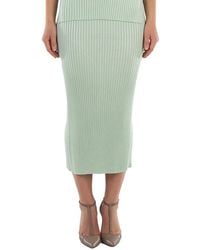 Jil Sander - Ladies Apple Ribbed-Knit Midi Skirt - Lyst