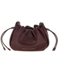 Brunello Cucinelli - Bucket Mellow Mini Crossbody Bag - Lyst