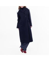 Ferragamo - Double-Breasted Wool Coat, Brand Size 44 Us - Lyst