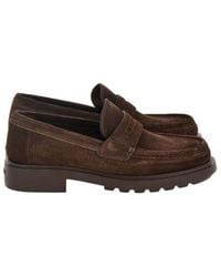 Ferragamo - Donny Suede Penny Loafers - Lyst