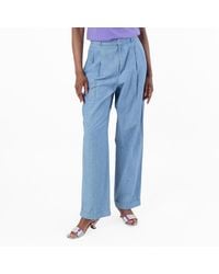 Polo Ralph Lauren - Cotton Wide-Leg Trousers - Lyst