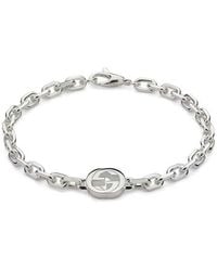 Gucci - Interlocking G Sterling Chain Bracelet - Lyst