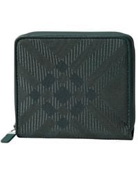 Burberry - Vine Check Medium Zip Wallet - Lyst
