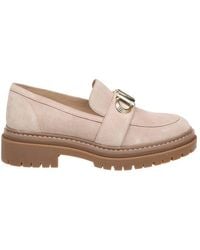 Michael Kors - Parker Logo-Plaque Suede Loafers, Brand Us - Lyst