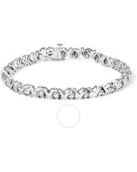Haus of Brilliance - 10K 1 1/2 Cttw Diamond Alternating Diamond And X-Link 7.5" Tennis Bracelet (H-I Color, I2-I3 Clarity) - Lyst