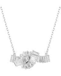 Swarovski - Matrix Rhodium Plated Baguette Cut Necklace - Lyst