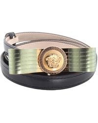 Versace - Gianni Buckle Leather Belt, Cm - Lyst