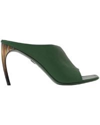 Ferragamo - Nymphe Curved Heel Slide Sandals - Lyst