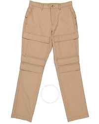 Burberry - Soft Fawn Panel-detail Cargo Trousers - Lyst