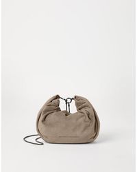Brunello Cucinelli - Light Suede Shoulder Bag - Lyst