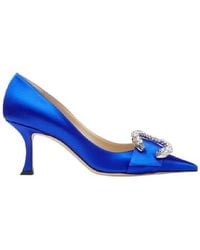 Jimmy Choo - Melva 70Mm Pointed-Toe Satin Pumps, Brand Size 35 Us - Lyst