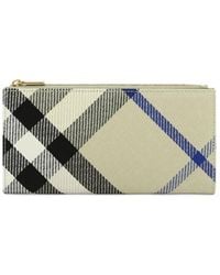 Burberry - Large Checked Bi-Fold Wallet - Lyst