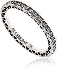 PANDORA - Ladies Sterling Sparkle & Hearts Ring - Lyst