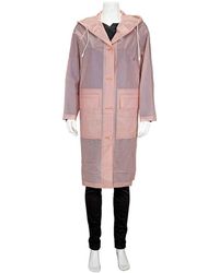 Burberry Ladies Rose Pink Transparent Trench Coat