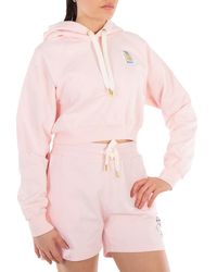 CASABLANCA - Ladies Logo Patch Cropped Sweatshirt - Lyst