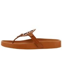 Tory Burch - Miller Cloud Leather Thong Sandals - Lyst