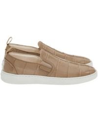 Ferragamo - Fedra Croc-Embossed Slip-On Sneakers - Lyst
