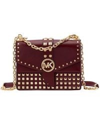 Michael Kors - Patent Leather Extra-Small Greenwich Crossbody Bag - Lyst