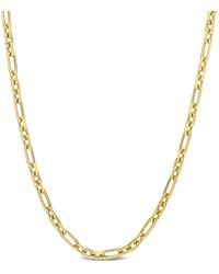 Amour - 3Mm Diamond Cut Figaro Chain Necklace - Lyst
