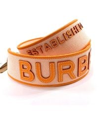 Burberry - Softapricot/deeporan Pocket Bag Logo Strap - Lyst