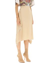 Burberry - Thea Silk Crepe De Chine Midi Skirt - Lyst