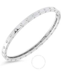 Roberto Coin - 18k White Gold Symphony Collection Dimpled Bangle - Lyst