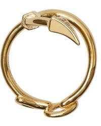 Burberry - Plated Hook Pave Ring - Lyst