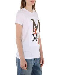 Max Mara - Humour Logo-print Cotton-jersey T-shirt - Lyst