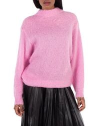 MM6 by Maison Margiela - Loose Knit Round Neck Sweater, Size X-Small - Lyst