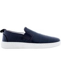 Ferragamo - Ferragamo Fedra Croc-Embossed Slip-On Sneakers, Size 7 - Lyst