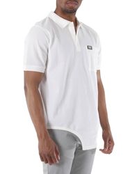 Burberry - Cut-out Hem Reconstructed Cotton Polo Shirt - Lyst