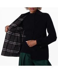 Burberry - Single-Breasted Wool Short Coat, Brand Size 2 Us - Lyst