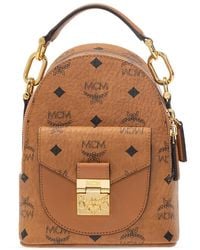 MCM - Ladies Patricia Mini Cognac Backpack - Lyst