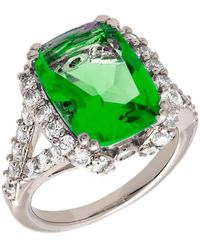 Bertha - Juliet Collection 's 18k Wg Plated Green Statement Fashion Ring - Lyst