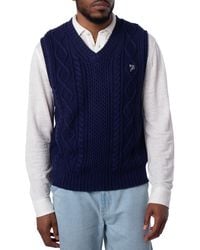 Polo Ralph Lauren - Aran-Knit Cotton Sweater Vest - Lyst