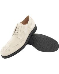 Tod's - Wing-tip Perforations Leather Lace-up Derby Shoes - Lyst