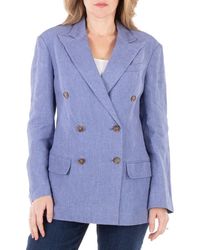 Polo Ralph Lauren - Delave Double-Breasted Linen Blazer - Lyst