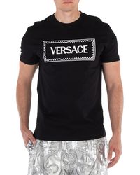 Versace - Logo-Embroidered Cotton T-Shirt - Lyst