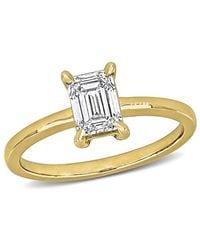 Created Forever - 1Ct Tw Emerald-Cut Lab Grown Diamond Solitaire Engagement Ring - Lyst