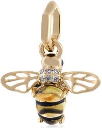 PANDORA - Sparkling Bee 14K-Plated Dangle Charm - Lyst