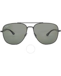 Ray-Ban - Polarized Green Square Sunglasses Rb3683-002/58-59 - Lyst