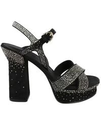 Ferragamo - Sonya Degrade Crystals Platform Sandals - Lyst