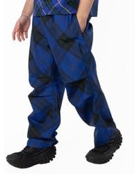 Burberry - Check-Pattern Twill Trousers - Lyst