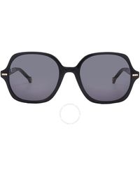 Carolina Herrera - Grey Square Sunglasses Her 0106/s 0kdx/ir 55 - Lyst