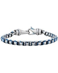 Robert Alton - Stainless Steel And Box Link Bracelet - Lyst