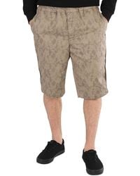 Comme des Garçons - Khaki Elasticised Floral Print Shorts - Lyst