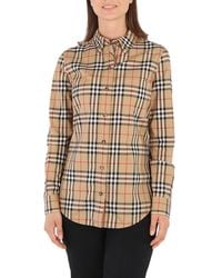Burberry - Luka Checked Stretch-cotton Shirt - Lyst