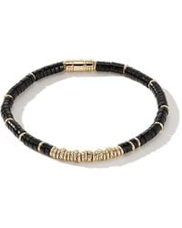 John Hardy - Classic Chain Heishi 14K And Onyx Bead Bracelet - Lyst
