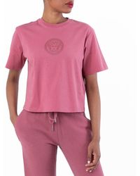 Versace - Medusa Cotton Crop T-Shirt, Brand Size 42 Us - Lyst