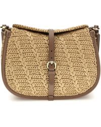 Etro - Raffia Crochet Pony Shoulder Bag - Lyst